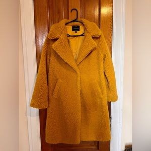 Lucky Brand Mustard Teddy Coat